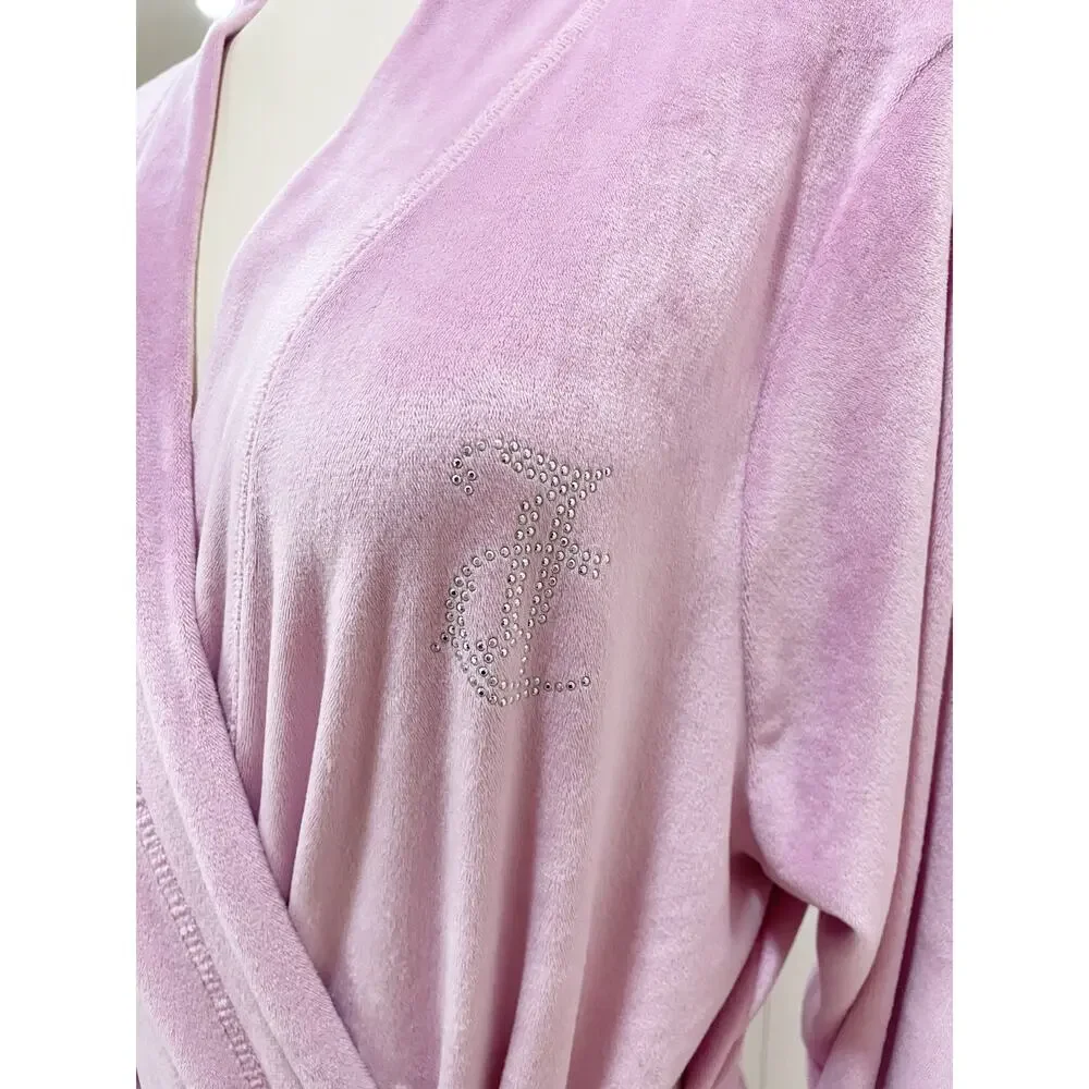 Juicy Couture Pink Studded Logo Thin Robe Large XL